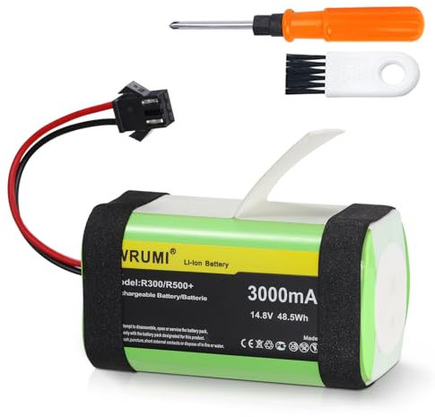 WRUMI Ersatzakku für Coredy R300, R500+, R650, R3500, R3500S, R600, R580, R550, für Amarey A800, A900, Tesvor X500 / X500 Pro, Staubsaugerroboter