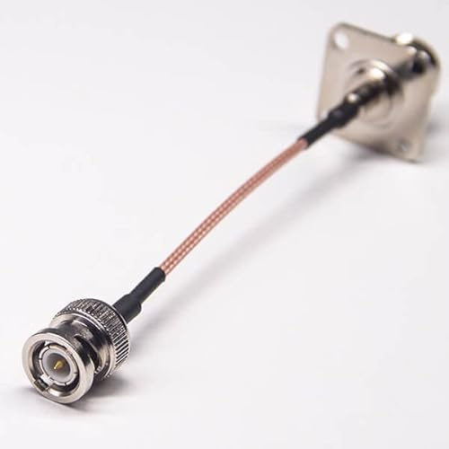 Elecbee RG316 BNC Kabel Konfektionen gerade auf 4 Löcher Flansch N Buchse Typ Kabel Konfektionen