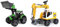 Lena 4613 x Worxx Traktor Modell Deutz-Fahr Agrotron 7250 TTV mit Frontlader, ca. 45 cm & 04611 - Worxx Schaufelbagger Modell Liebherr A918 Compact Litronic, ca. 48 cm