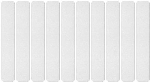 VGOL 10 Stück Anti-Rutsch Klebeband Vorgeschnittene Streifen Rutschfest Selbstklebend Sicherheitsband für Treppenstufen Stufen Leitern Rampen Gerüste 30 Cm X 5 Cm Transparent
