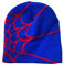 osiuujkw Modische Spinnennetz Beanie Mütze für den Winter, unverzichtbar für alle, gestrickte Beanie Mütze, Acrylfasern, Spinnennetz Mützen, Unisex, Blau Rot
