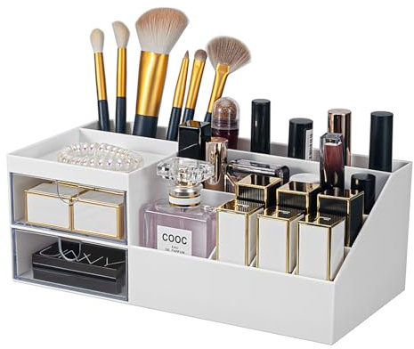 MumdoYAL Organizer Trucchi, Porta Trucchi、Porta Trucchi Organizer, Organizer Bagno per cosmetici con cassetti, per comò, bagno, camera da letto