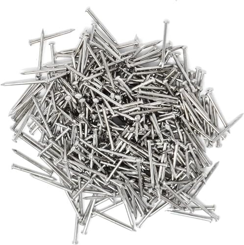 Design61 100x Rundkopfstifte Nägel Nagel 1,8 x 35 mm Messing vernickelt