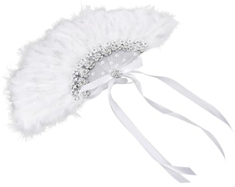 Zerodeko 2piezas Abanico De Novia De Brillantes Accesorio De Fotografía Para Bodas y Espectáculos Ventilador Elegante Para Mujeres Eventos De Boda y Danza