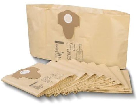 Lot de 6 sacs pour appareils Parkside PNTS 1400, PNTS 1500, PWD 25, PWD 30, accessoires compatibles avec les aspirateurs Einhell - Sacs collecteur de poussière 30 l