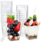 Luckwaii 50Pcs Dessert Cups Plastic Reusable Pots 5oz/160ml with 50Pcs Plastic Spoons Mini Dessert Bowls for Appetiser, Pudding, Mousse, Parfait, Jelly, Trifle, Tiramisu, Cheesecake