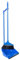 YöL Long Handle Dustpan And Brush 2 Piece Set Dust Upright Broom Blue Sweeping Cleaning