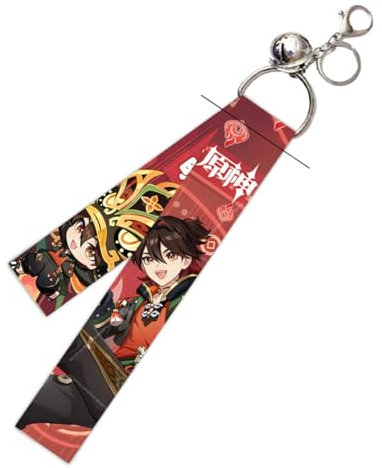 Sonsoke Genshin Impact Anime Streamer Keychain Pendant Keyring Accessories Key Chain Pendant Decoration Keyring, Gaming, L