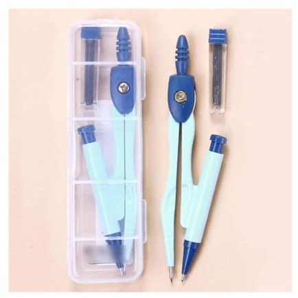 DPCDAN 1 Pack Math Compass, Metal Drawing Compass with Storage Box, Math Geometry Drafting Supplies, Drafting Compass