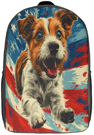 EKDKERBDI Puppies Rucksack Kinder Schulrucksack 3D Gedruckt Cartoon Schultasche Für Jungen Grund- Und Mittelschule Studenten Schulranzen 17inch