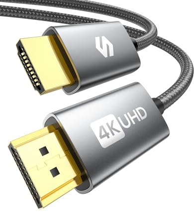 Silkland 4K HDMI Kabel 15m 2K@144Hz mit ARC HDR 3D UHD Ethernet, HDMI 2.0 Kabel 4K@60Hz 18Gbps Highspeed, HDMI Monitor Kabel für Soundbar Blu-Ray Laptop TV Fernseher Beamer Switch