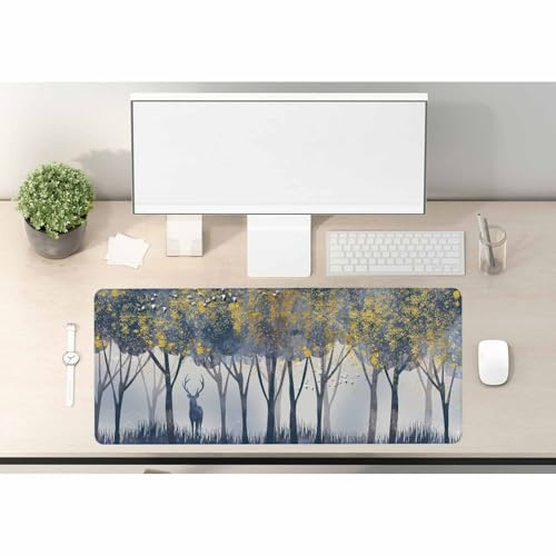 Woutay Mouse Pad,Forest at Night,Non-Slip Rubber Base,Mat for Office Work/Home