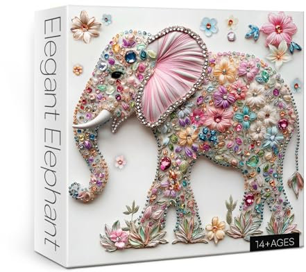 Elegant Elephant Jigsaw Puzzle 1000 Piece for Adults