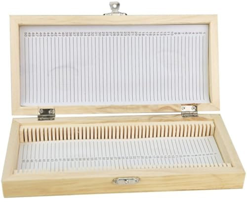 Abbdbd 50pcs Wooden Microscope Slides Box Biological Pathological Slides Storage Box Portable Rectangle Collection Case
