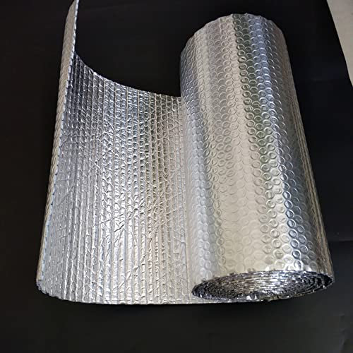 Rouleau d'isolation à bulles en aluminium réfléchissant de 4 mm d'épaisseur, barrière anti-vapeur, barrière anti-humidité, isolation thermique pour protection contre la chaleur, taille : 1 x 10 m