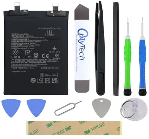 OnlyTech - Batterie Premium de Remplacement BM5U pour Le Xiaomi Redmi Note 13 Pro+ 5G - 5000mAh - Qualité identique avec kit de réparation 10 Outils