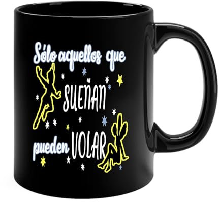 Docliick - Taza de café con frases motivadoras y original.Taza friki 350 ml, taza para regalo graciosa. Taza desayuno bonita.Solo aquellos que sueñan