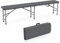 COSTWAY Bierbank klappbar, 180x30x43 cm, Klappbank aus Kunststoff, Bierzeltbank mit Tragegriff, Faltbank, Campingbank, Gartenbank, Sitzbank bis 600 kg belastbar, Grau
