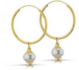 LAMUR Ohrringe aus 585er-Gold, Goldohrringe für Damen, Damenschmuck aus Gelb- & Weißgold, Goldschmuck mit Reinigungstuch & Geschenkverpackung