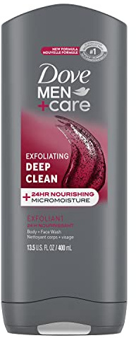 Dove Men+Care Body and Face Wash, Deep Clean 13.5 oz