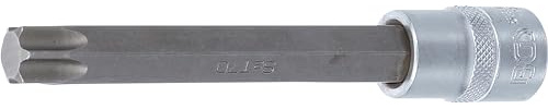 BGS 5184-T70 | Bit-Einsatz | Antrieb Innenvierkant 12,5 mm (1/2) | Länge 140 mm | T-Profil (für Torx) T70 | Chrom-Vanadium-Stahl | verchromt, matt | mit Rändelung
