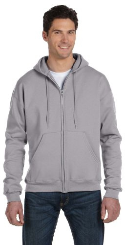 Champion Double Dry Action Fleece Full Zip Hood Light Steel