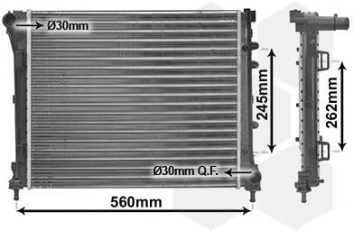 VAN WEZEL Radiatore motore Grupo Rafredamento Radiatore Rafredamento Motore Larghezza della rete 395mm Lunghezza della rete 480mm Profondità della rete 27mm Compatibilità con FIAT 500 312 17002387