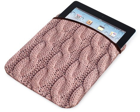 Balvi Custodia iPad Mini Wool Colore Rosa Antiurto, Disegno Lana Neoprene 14,5x21 cm
