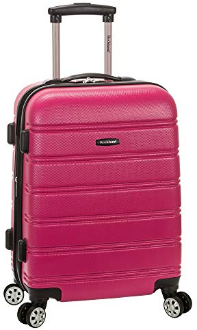 Rockland Melbourne Valise Rigide Extensible à roulettes pivotantes, Magenta, Taille Unique, Melbourne Valise Rigide Extensible à roulettes pivotantes