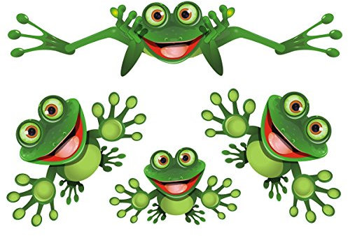 Lustiger Frosch - Funny Frog - Autoaufkleber - Funny Frog Set 02