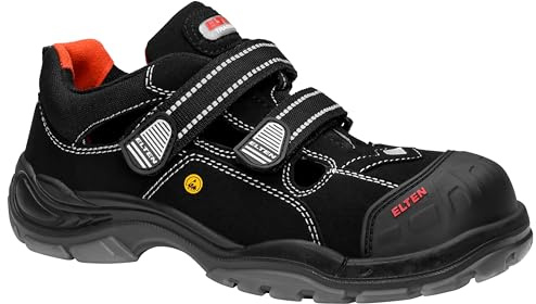 ELTEN Sicherheitsschuhe SCOTT Pro ESD S1P, Herren, Textil, Kunststoffkappe (leichter als Stahlkappe), leicht, sportlich, Schwarz, Größe: 44