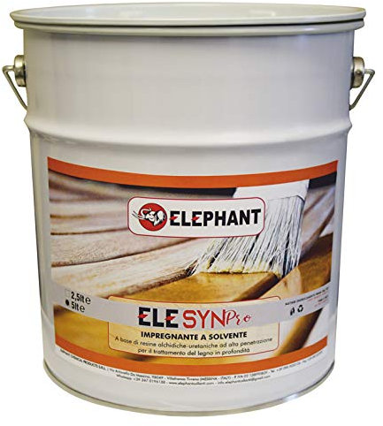 5lt | Impregnante SINTETICO SYNT SOLVENTE per legno - ELE SYN PRO (Noce scuro)