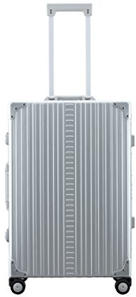 Aleon Hartschalengepäck aus Aluminium, 66 cm, mit Koffer, leichter Hartschalenkoffer mit Spinnrädern, TSA-geprüft, robuste Rolle für internationale Reisen und Geschäftsflug, Platin, One_Size, Classic