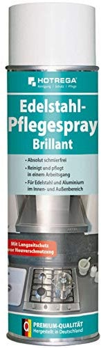 HOTREGA Edelstahl Pflegespray Brillant | Edelstahlreiniger | Edelstahlpflege | Edelstahl Pflegespray (500ml)