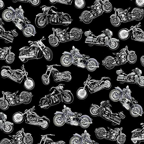 Baumwoll-Steppstoff, Vintage-Motorräder, Fat Quarter Timeless Treasures