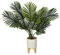 ATMOSPHERA CREATEUR D'INTERIEUR Planta Artificial Palmera Altura 72 con Maceta cerámica con Patas de Madera, Grande