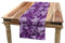 ABAKUHAUS Frühling Tischläufer, Frühling Romantische Wiese, Esszimmer Küche Rechteckiger Dekorativer Tischläufer, 40 x 180 cm, Weiß Lila
