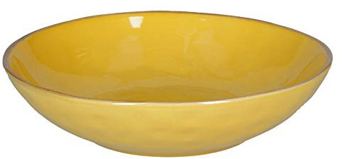 ROSE & TULIPANI MILANO Teller CONCERTO OCRA Suppenteller 21 cm Gelb Tafelservice Essservice italienisches Steinzeug