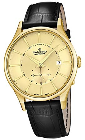 Candino Armbanduhr Damen C4559/2 Elegant Analog Quarz Leder Uhr schwarz D2UC4559/2 EIN Geschenk zu Weihnachten, Geburtstag, Valentinstag für die Frau