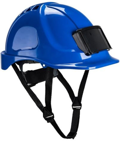 Portwest PB55 Vented Hard Hat Helmet with Badge ID Colour=Blue