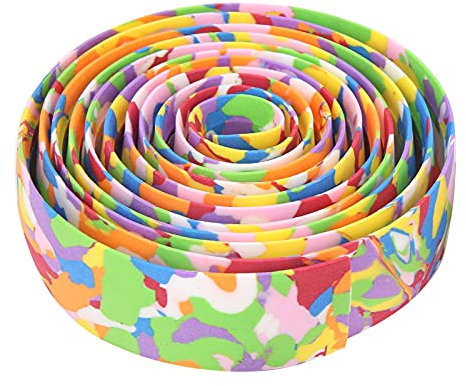 Keenso Fahrradlenkerband, Weicher Schwamm Mountainbike-Lenkerbänder Anti-Rutsch-Fahrradlenker Griffband Lenkerwickel mit Lenkerstopfen(bunt) Fahrrad und Ersatzteile Fahrräder und Zubehör