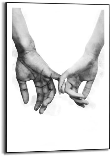 REINDERS Gerahmtes Bild, Liebe, Schlafzimmer, Bilder, Wanddeko, Room Decor, MDF, Schwarz-Weiß, 70 x 50