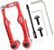 Colcolo Aluminiumlegierung Linear Pull Fahrrad V Bremsen hinten Hebel passend für Mountainbike BMX Bremssättel Ersatzteile, rot 126x60,8mm