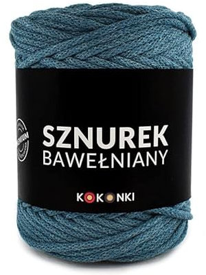 Makramee-Schnur aus Baumwolle PREMIUM By KOKONKI 5mm / Ralle 100 m (petrol)