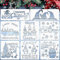8 Packungen große Weihnachtsschablonen zum Malen auf Holz, 30,5 x 30,5 cm, Weihnachten, wiederverwendbar, Zwerg, Bastelschablonen, Vorlage, Veranda, Schild, Schablone für Holzschild, Fenster,