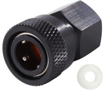 HMKUGO 1/8 Zoll NPT Innengewinde-Schnelltrenn-Stecker-Adapter, 8 mm Innengewinde, Schnelltrennadapter, PCP-Paintball-Ladearmaturen mit Dichtungsring