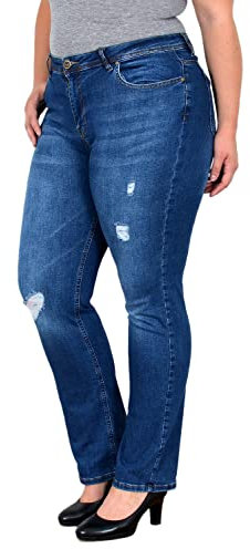 ESRA Jeans Gerades Bein Damen High Waist Jeans Damen Straight
