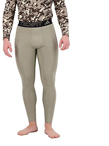 adidas Men's Techfit Tights, Silver Pebble, M