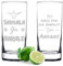 Juego de 2 vasos de cristal con grabado personalizado, 485 ml, con nombre personalizado, irrompible y apto para lavavajillas, idea de regalo para los amantes de la ginebra, hombres y mujeres