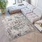 TAPISO Valley Teppich Kurzflor Vintage Grau Schwarz Blumen Rahmen Orientalisch Used Effekt Meliert Verwischt Wohnzimmer Schlafzimmer ÖKO-TEX 300 x 400 cm